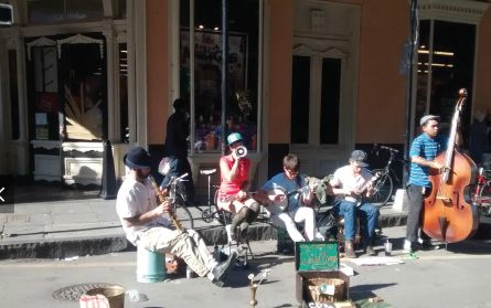 Young Band playing Music in New Orleans